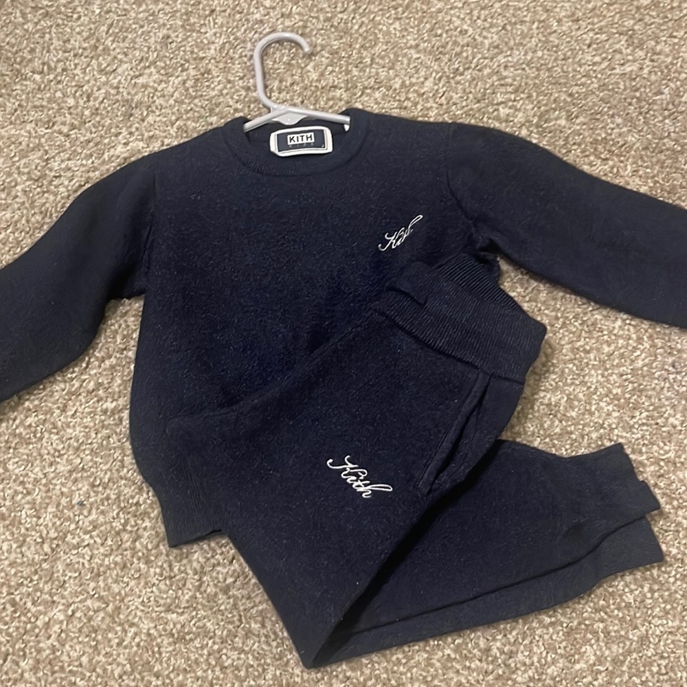 KITH navy knit sweater set